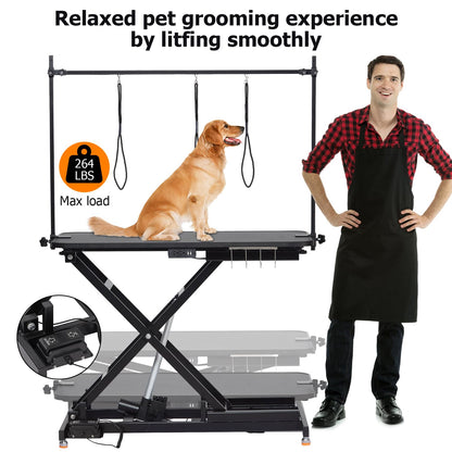 GARVEE Electric Lift Dog Grooming Table Heavy Duty Electric Grooming Arm Table For Pets Large Dogs