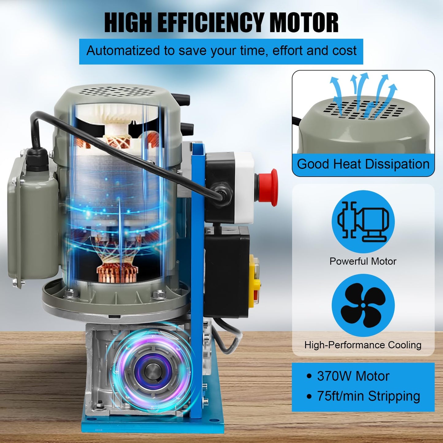 GARVEE Electric Wire Stripping Machine 0.06-1.5 Inch Automatic Wire Stripper Machine