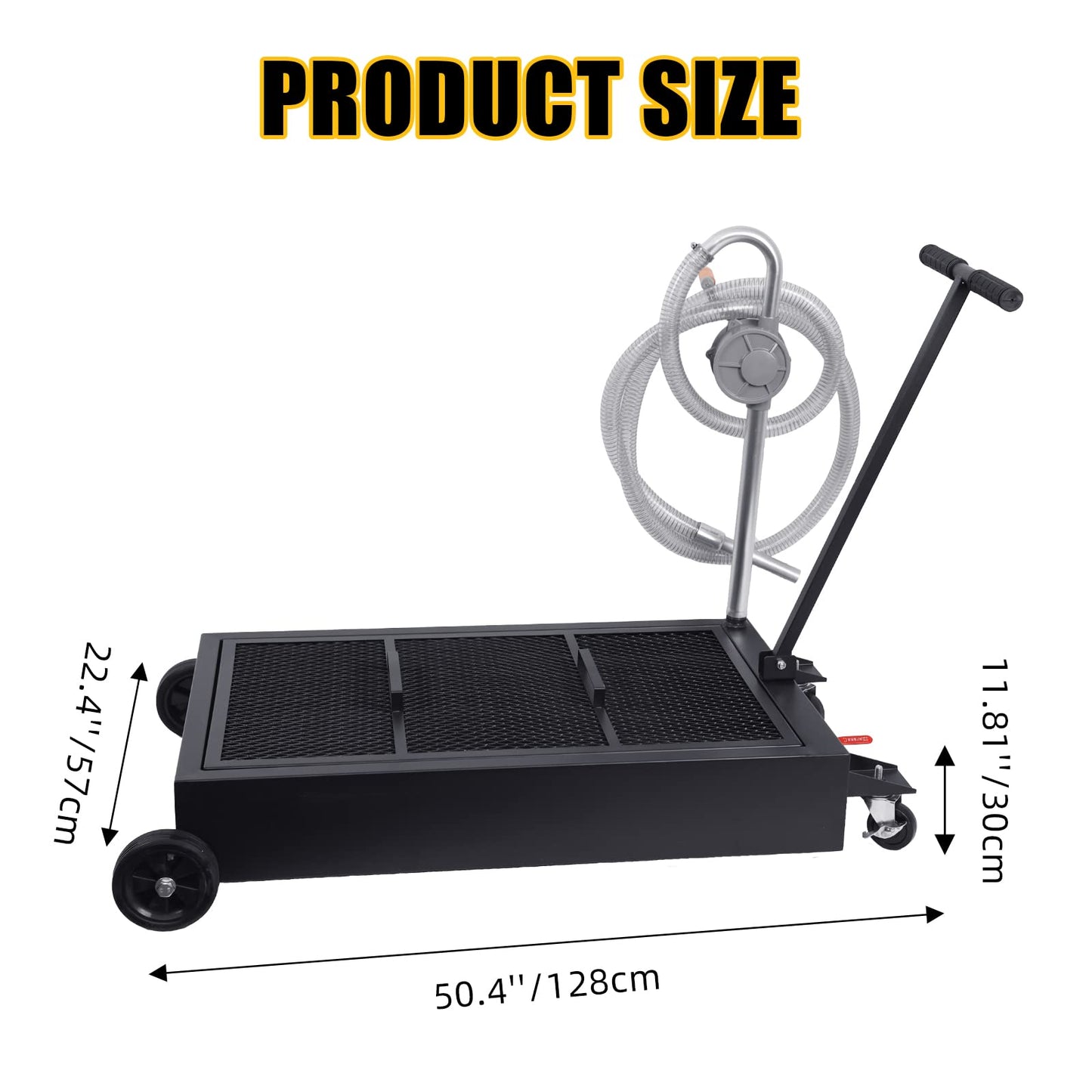 GARVEE 20 Gallon Oil Drain Pan Oil Drain Tank Foldable 76L Low Profile Oil Drain Pan Large Capacity Oil Change Pan