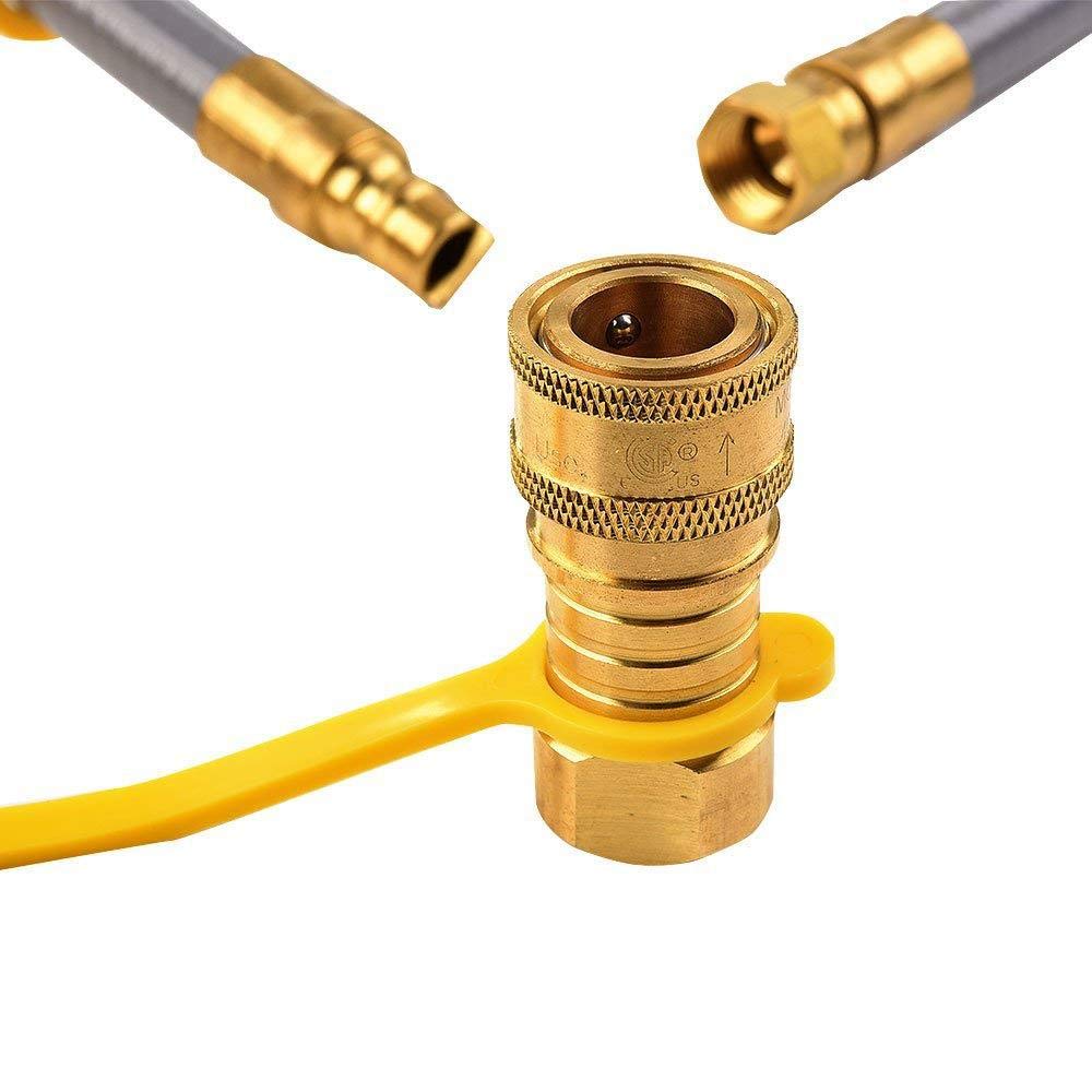 GARVEE 36FT Natural Gas Grill Hose With 3/8 Male Flare Quick Connect Disconnect Fittings