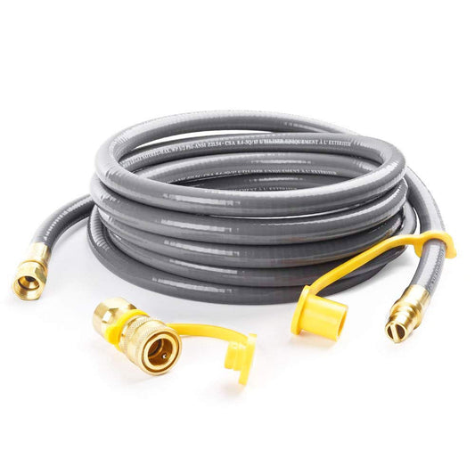 GARVEE 36FT Natural Gas Grill Hose With 3/8 Male Flare Quick Connect Disconnect Fittings