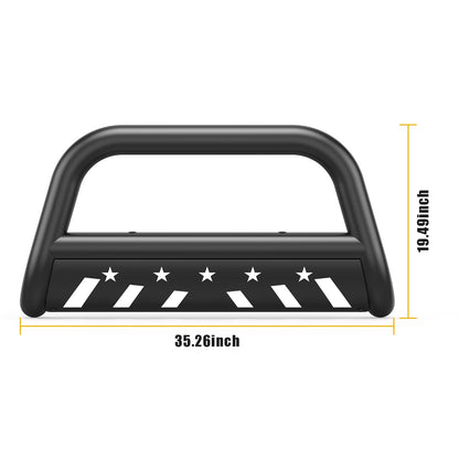 GARVEE Bull Bar Front Grille Brush Push Bumper Guard With Skid Plate Compatible For 2004-2022 F-150