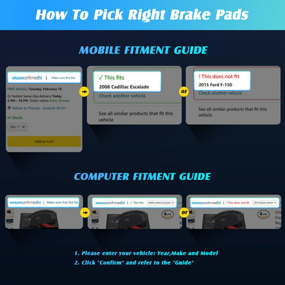 GARVEE STP0487 Ceramic Front Disc Brake Pads Replacement For 1997-1999 CL 1990-2002 Accord