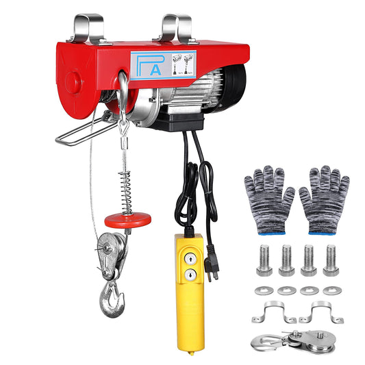 GARVEE Electric Hoist 1320LBS Lift Electric Winch With Remote Control Power System 39ft Lifting Height