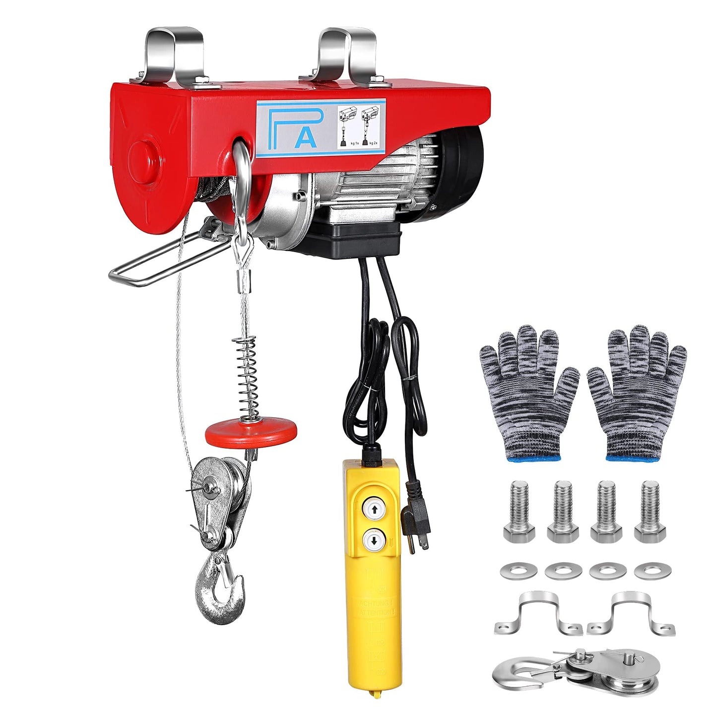 GARVEE Electric Hoist 1320LBS Lift Electric Winch With Remote Control Power System 39ft Lifting Height