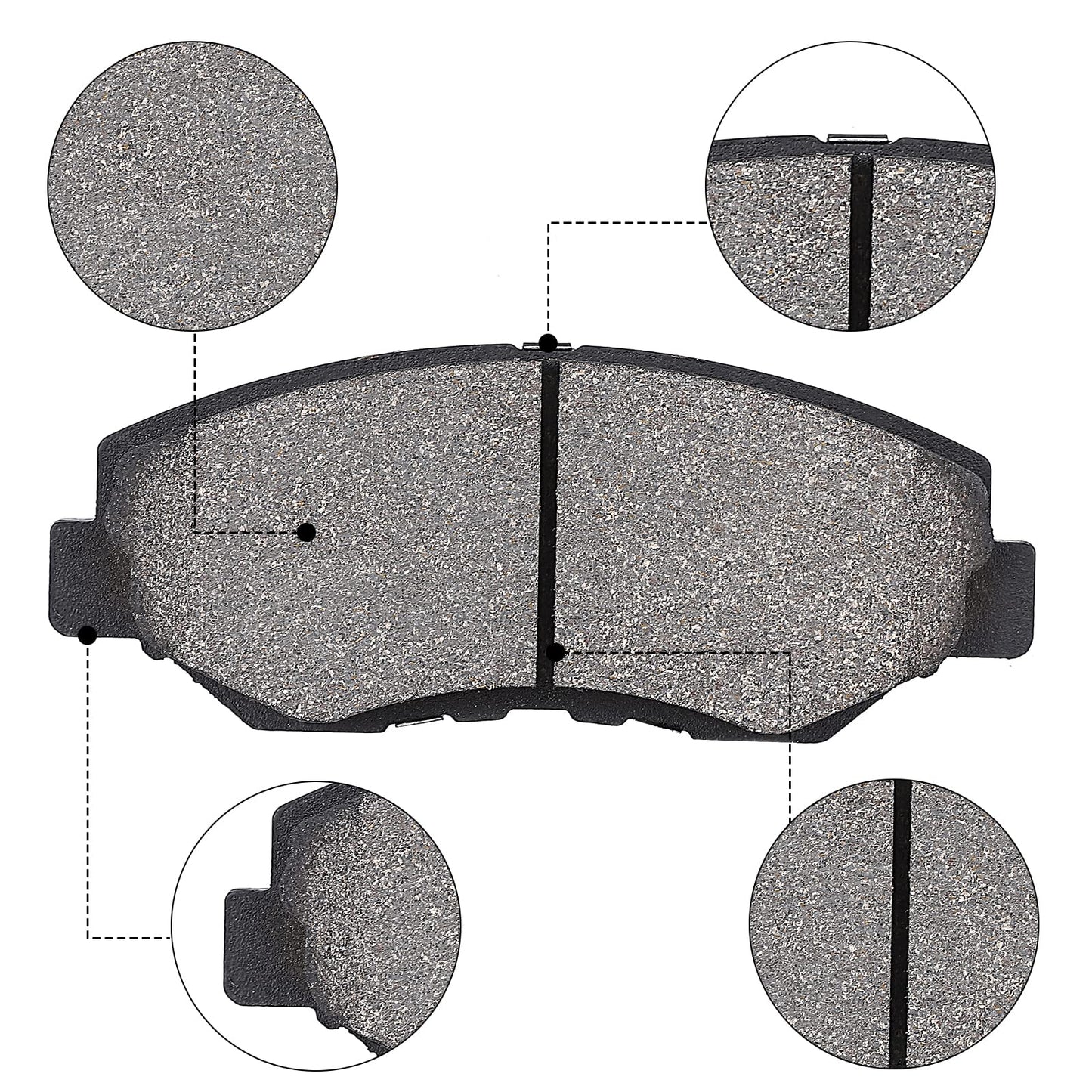 GARVEE Premium Ceramic Disc Front Brake Pads For 2007-2016 Compass