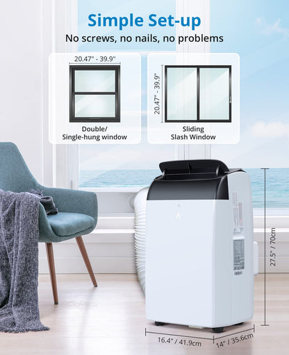 GARVEE Portable Air Conditioner 14000 BTU Air Conditioners 3 IN 1 Quiet AC Unit