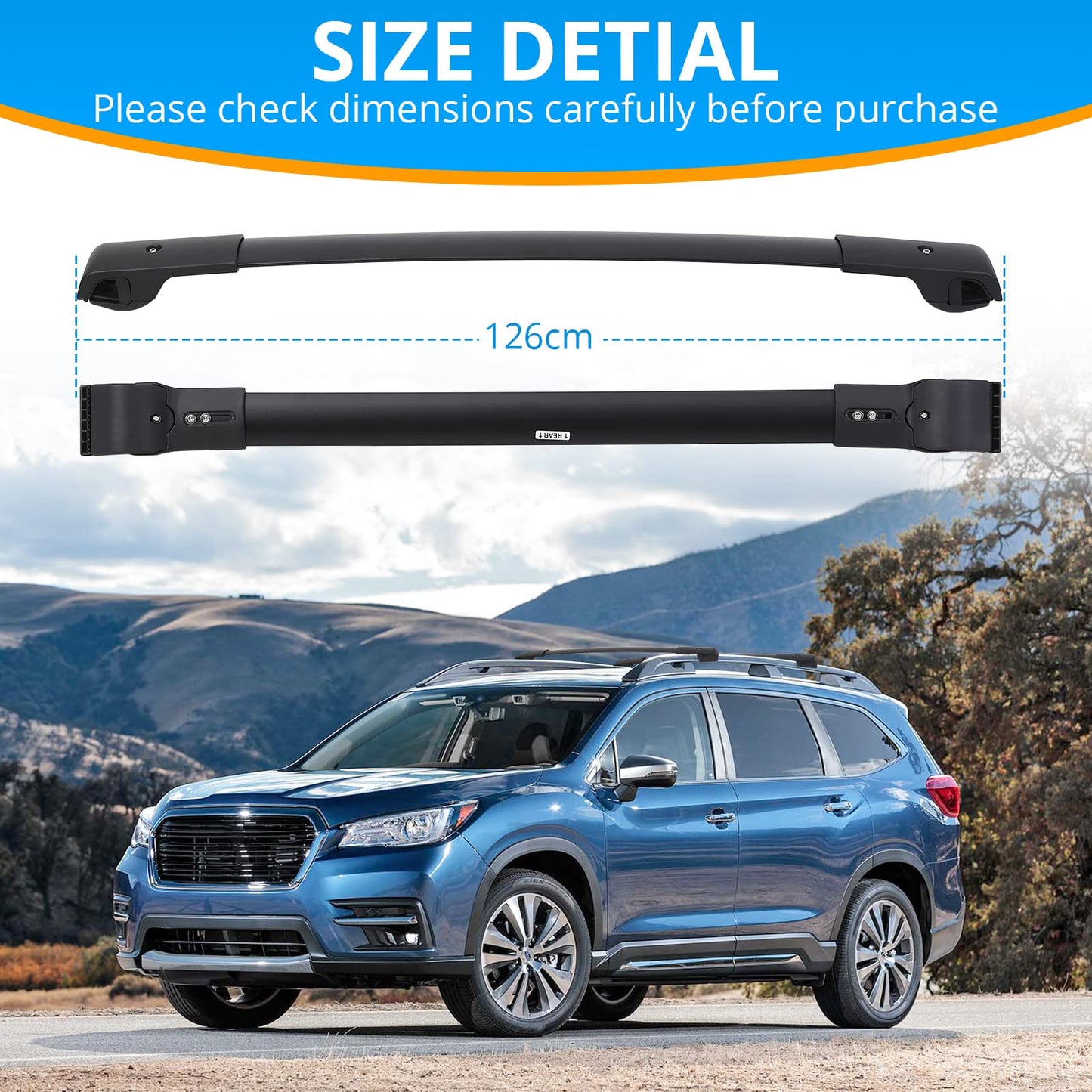 GARVEE Roof Rack Cross Bar Fit For 2014-2018 Subaru Forester Heavy Duty Steel Main Body Subaru Cross Bars