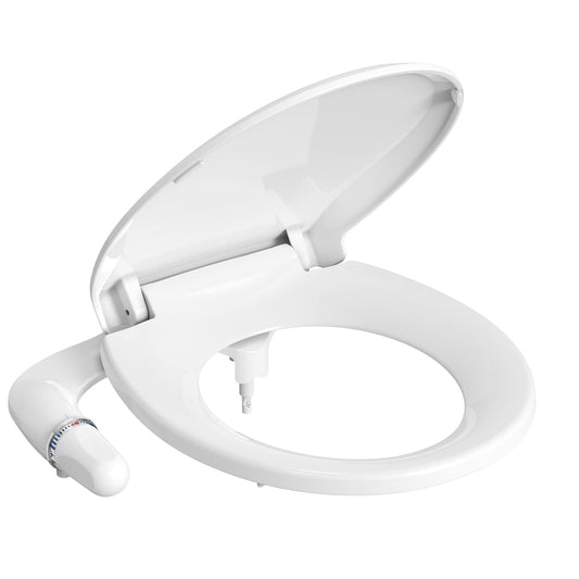 GARVEE Round Non-Electric Bidet Toilet Seat Bidet Attachment For Toilet With Self-Cleaning Nozzles