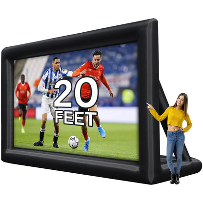 GARVEE 20FT Inflatable Projector Screen Portable Blow Up Outside Projector Screen Front & Rear Projection