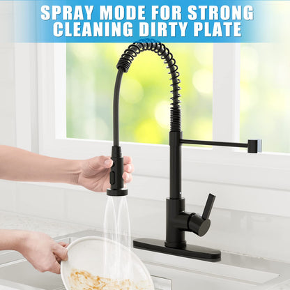 GARVEE Aquablade Modes Kitchen Faucet With Pull Down Sprayer Spring Sink Faucets