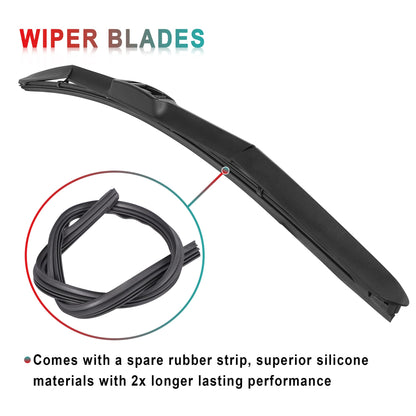 GARVEE Windshield Wiper Blades 18Inch+18Inch Wiper Blades With Premium Rubber Durable Stable & Quiet