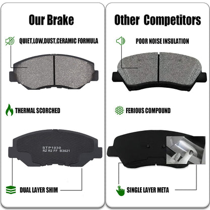 GARVEE Premium Disc Brake Pads 4Pcs Front Brake Pads Compatible
