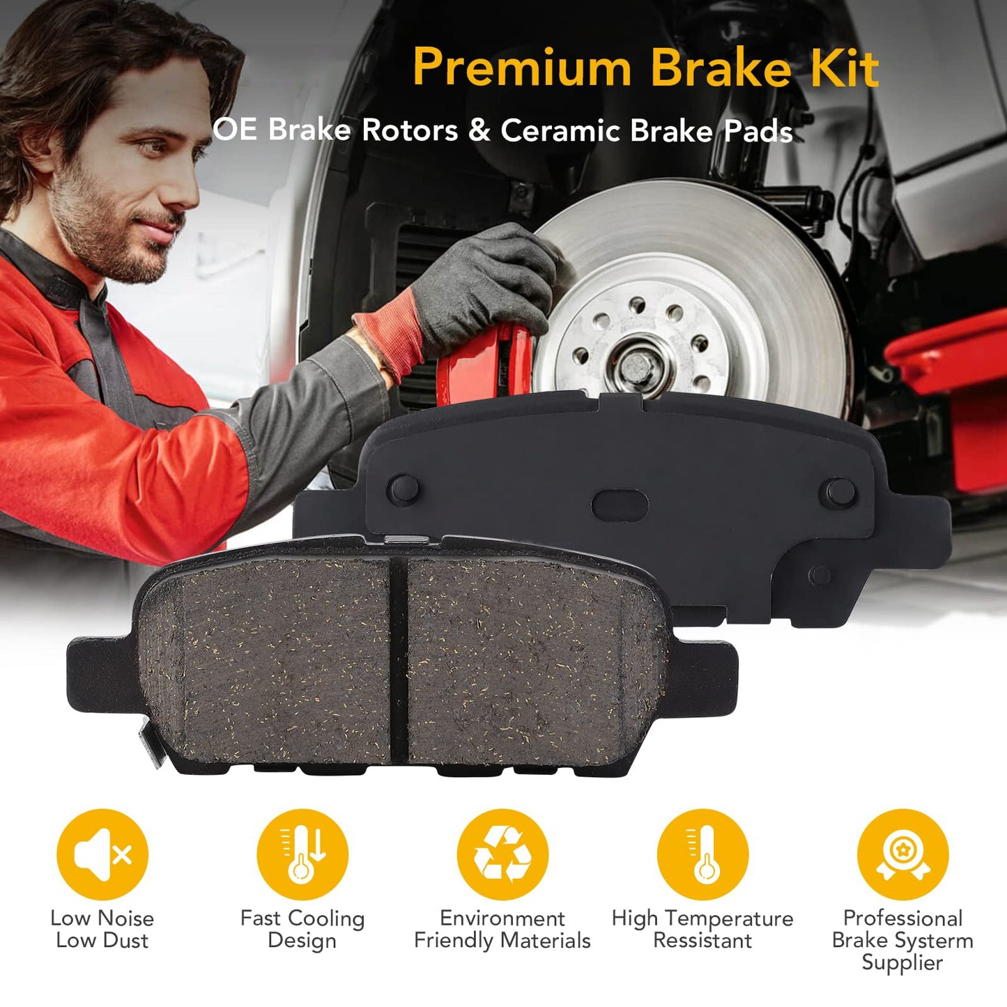 GARVEE Premium Ceramic Disc Rear Brake Pads For 2002-2020 Altima