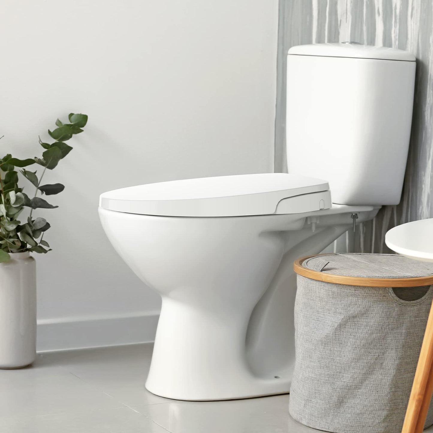 GARVEE Premium Non Electric Elongated Bidet Toilet Seats With Dual Nozzle Easy To Install And Use