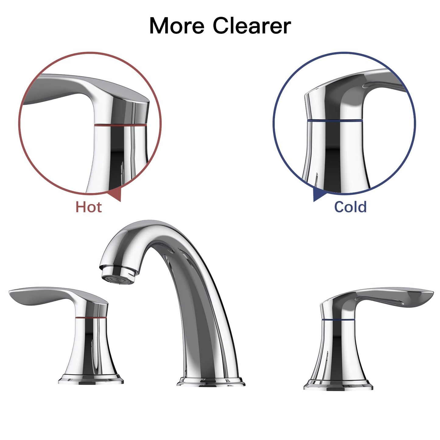 GARVEE Bathroom Sink Faucet Faucet For Bathroom Sink Widespread Chrome Bathroom Faucet 3 Hole