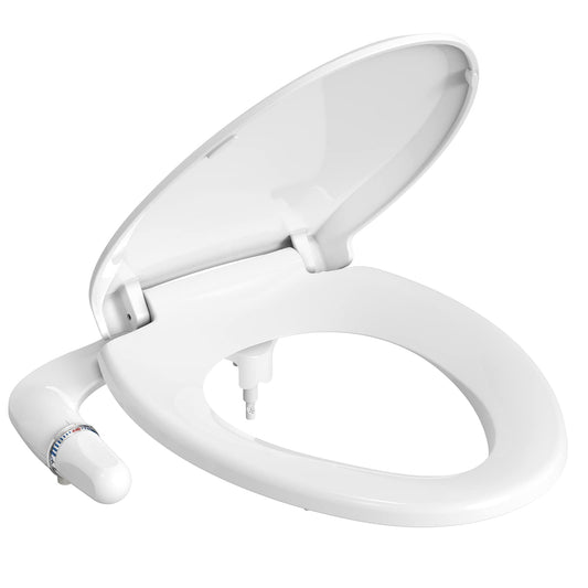 GARVEE Elongated Non-Electric Bidet Toilet Seat Bidet Attachment For Toilet With Self Cleaning Nozzles