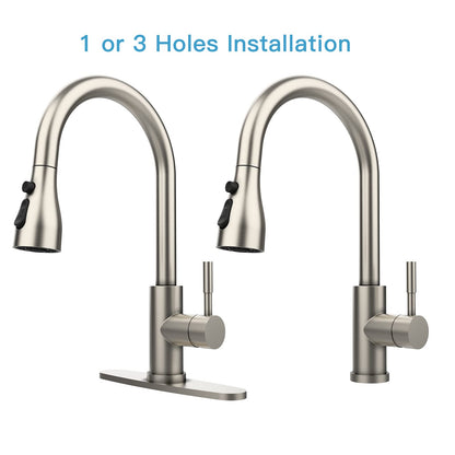 GARVEE Kitchen Faucet With Pull Down Sprayer For Kitchen Sink High Arc Kitchen Sink Faucet With 3 Modes