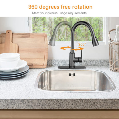 GARVEE Kitchen Faucet Kitchen Sink Faucet Kitchen Faucet With Pull Down Sprayer Perfect Commercial Modern Faucet
