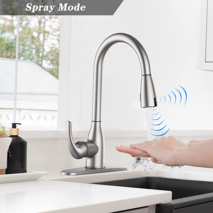 GARVEE Touchless Kitchen Faucet With Pull Down Sprayer Double Sensor Pulldown Faucet