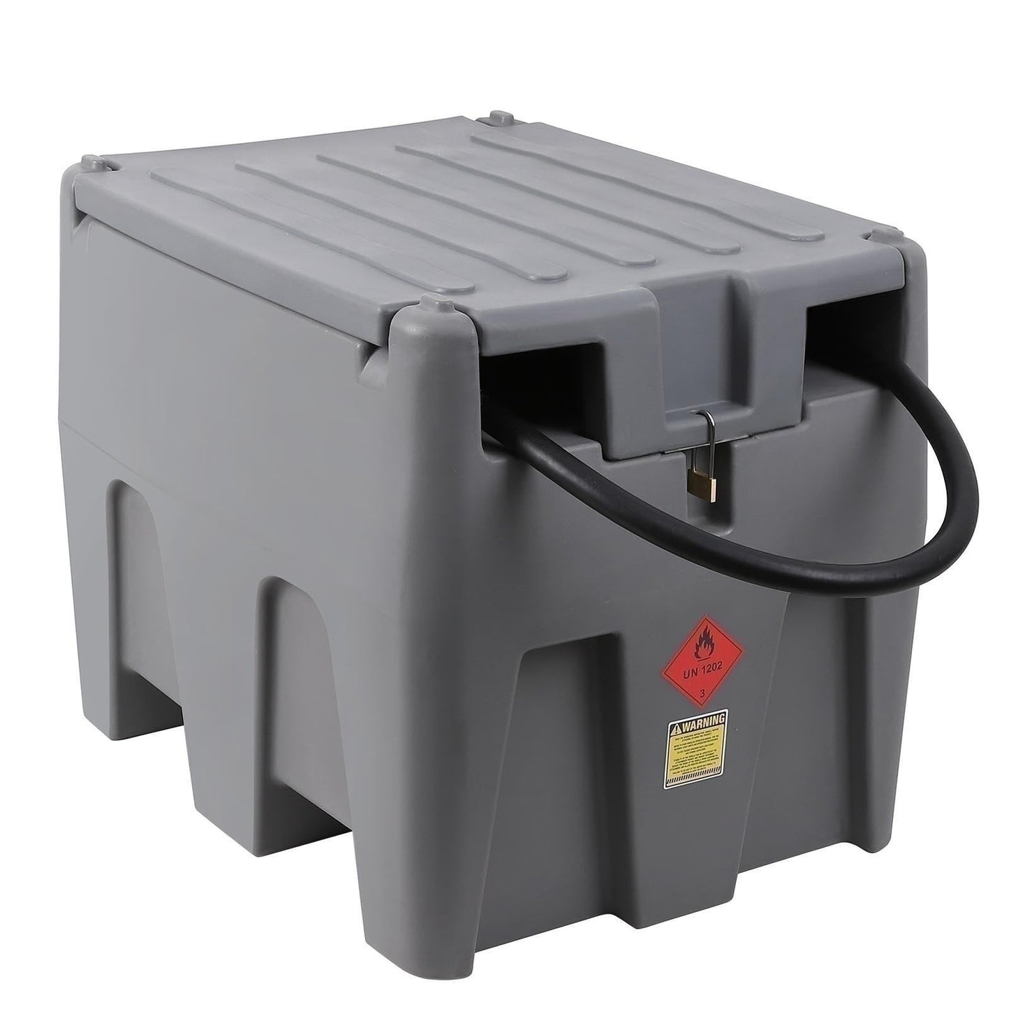 GARVEE 58 Gallon Portable Fuel Tank Diesel Transfer Tank  with 12V DC Fuel Transfer Pump Gray