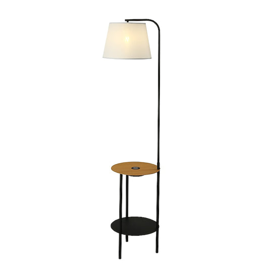 65-in Brown Floor Lamp with wireless charging and table