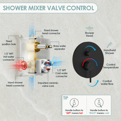 EssentialEase Collection Pressure Balanced Shower Faucet With Rough-In Valve