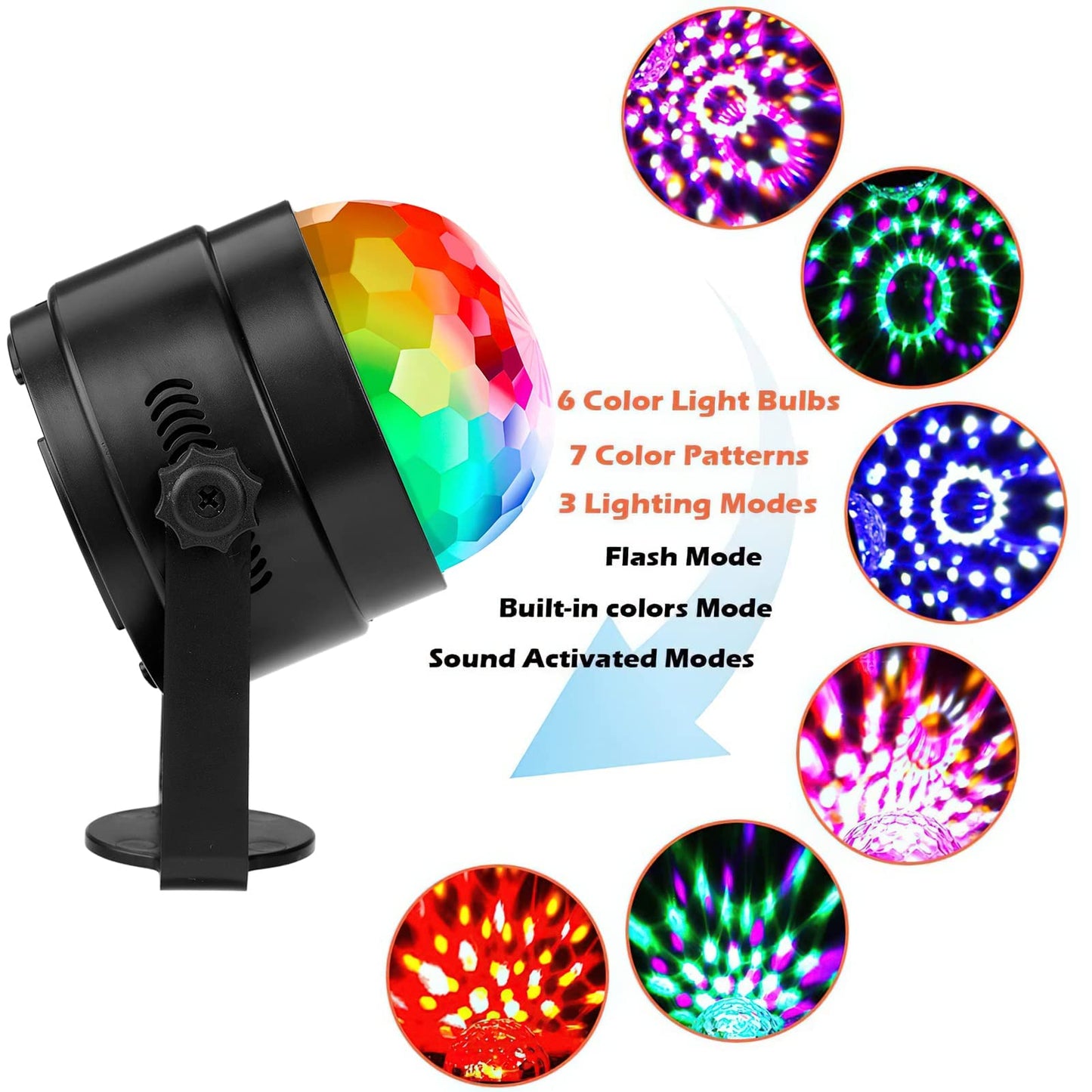 GARVEE Newest Party Lights Disco Ball Lights 6W LED Strobe Light