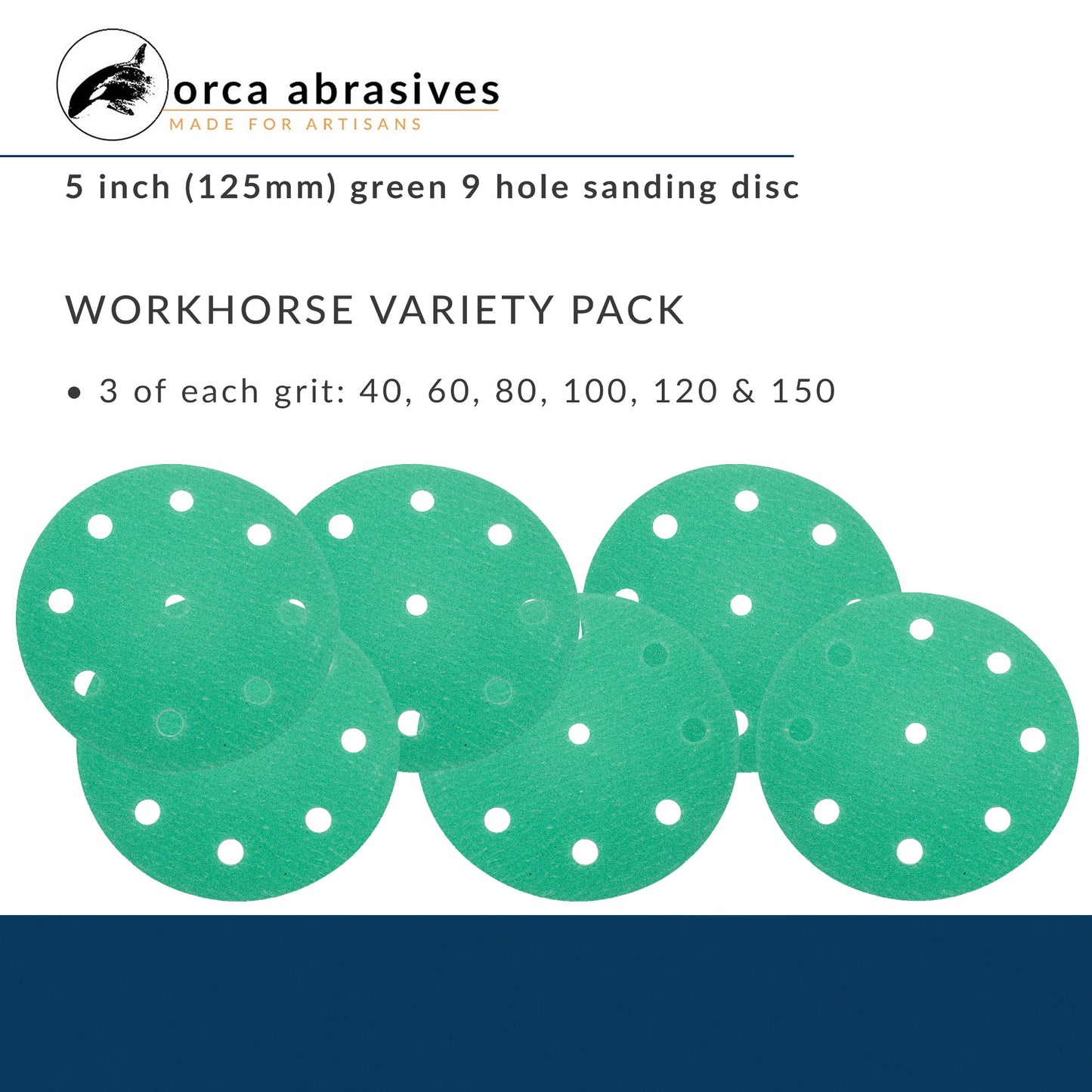 5in Hook & Loop Green Sanding Discs Fits Festool