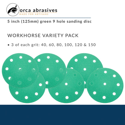 5in Hook & Loop Green Sanding Discs Fits Festool