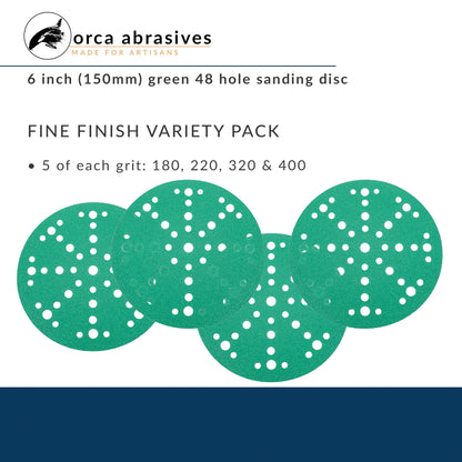 6in Hook & Loop Green Sanding Discs Fits Festool