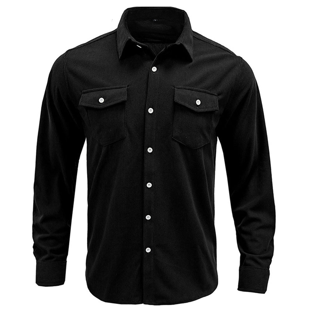 YESFASHION Corduroy Foreign Trade Men Shirts