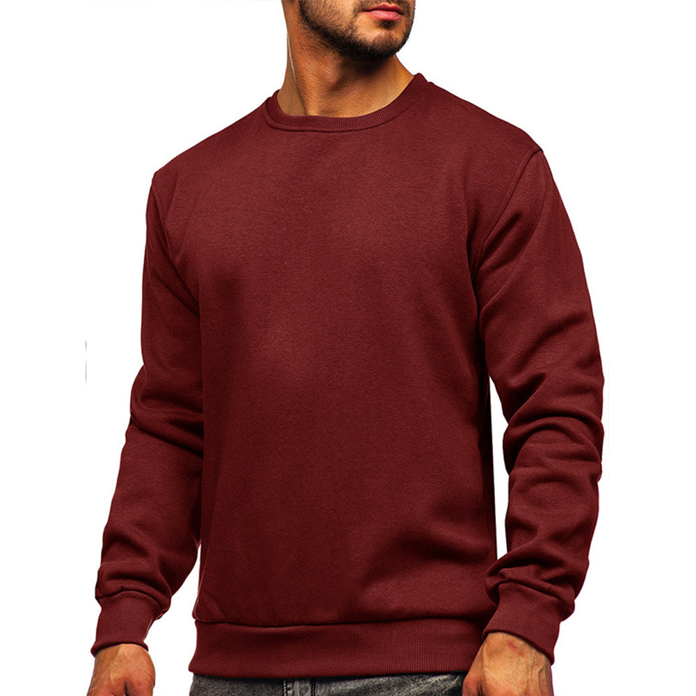 YESFASHION Men's Sweater Cross-border Round Neck Sweatshirts