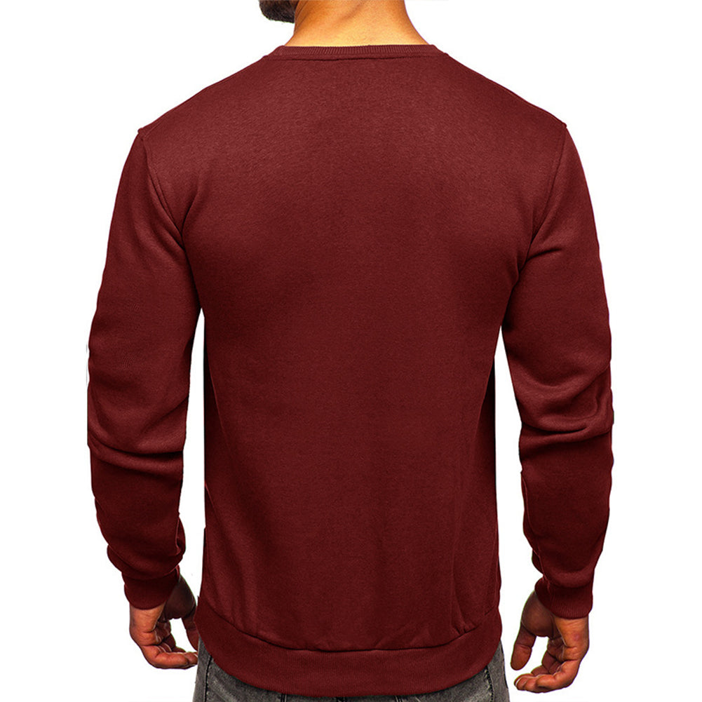 YESFASHION Men's Sweater Cross-border Round Neck Sweatshirts