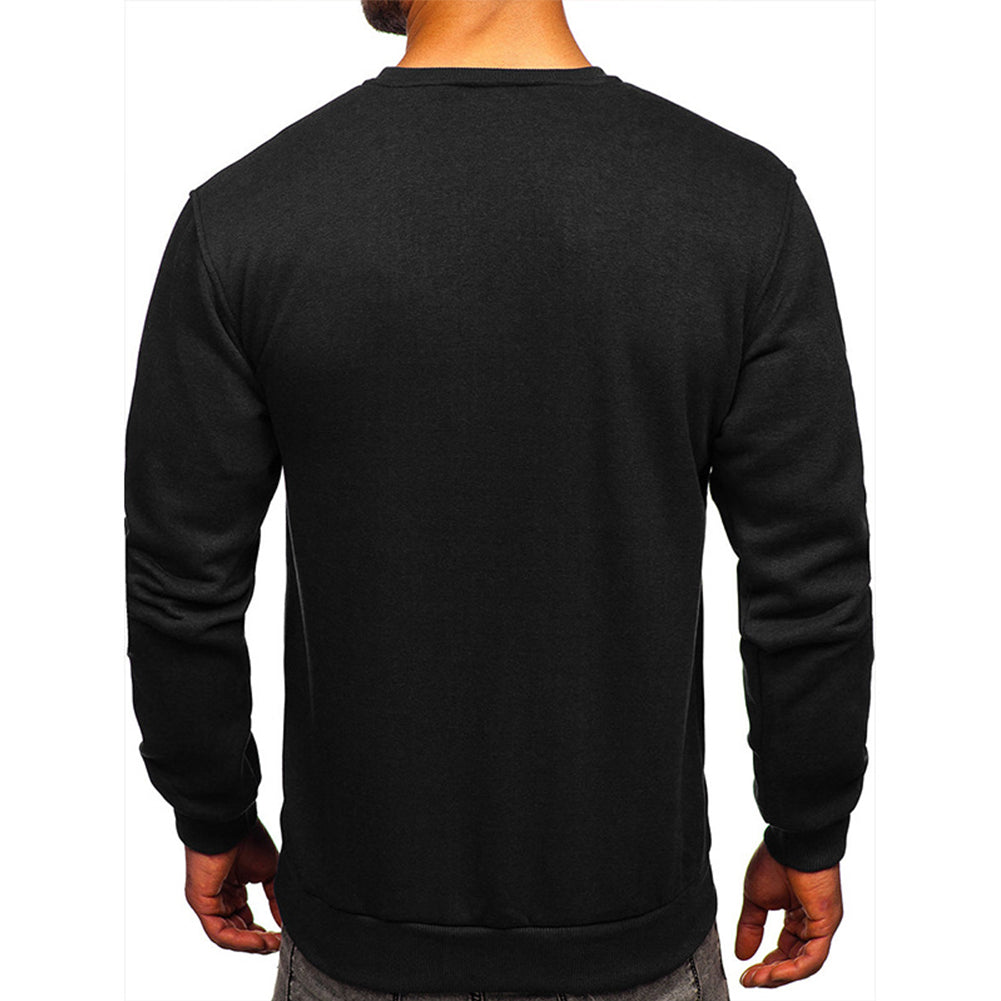 YESFASHION Men's Sweater Cross-border Round Neck Sweatshirts