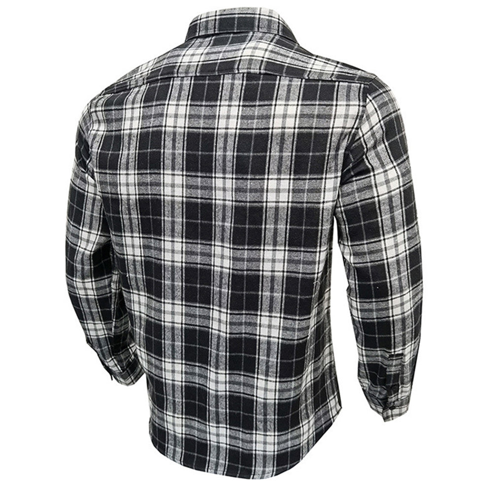 YESFASHION Thickened New Flannel Plaid Men Shirts