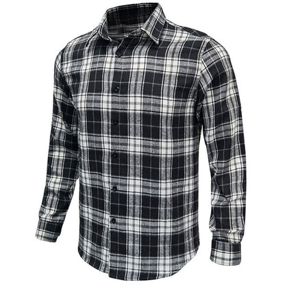 YESFASHION Thickened New Flannel Plaid Men Shirts