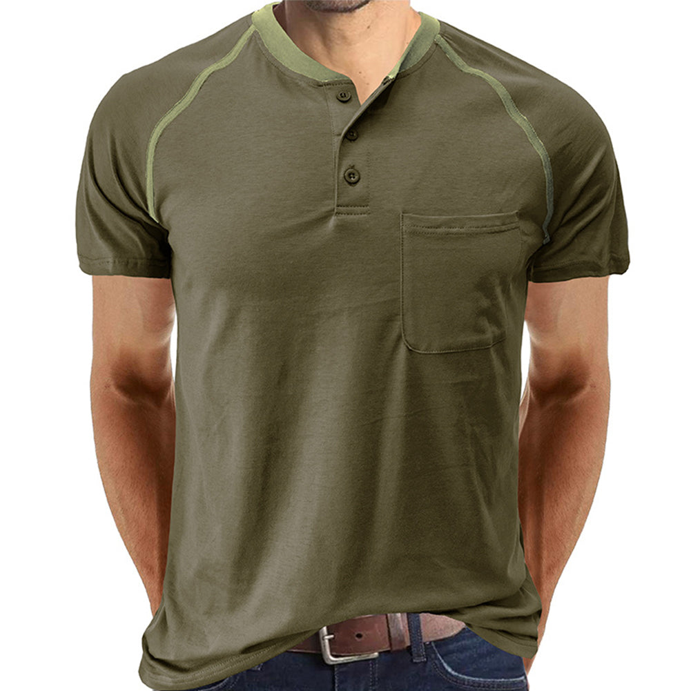 YESFASHION Men Henley Casual Shirt