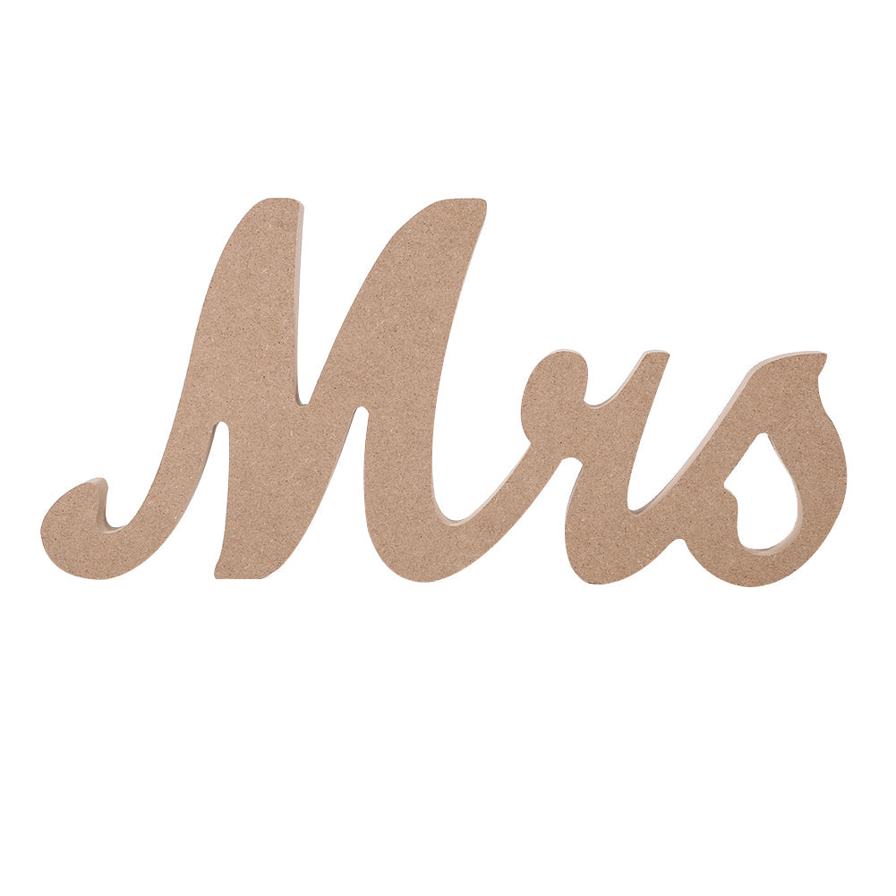 RONSHIN Vintage Style聽Mr & Mrs Wooden Letters for Wedding Decoration Brown