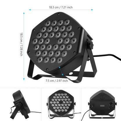 LITAKE Party Lights 2 Packs 36 LED RGB Stage Lights