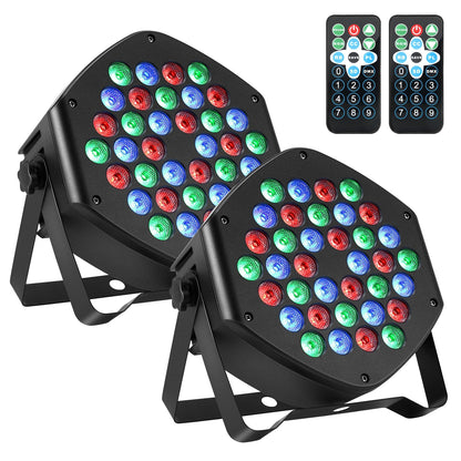 GARVEE Party Lights 2 Packs 36 LED RGB Stage Lights