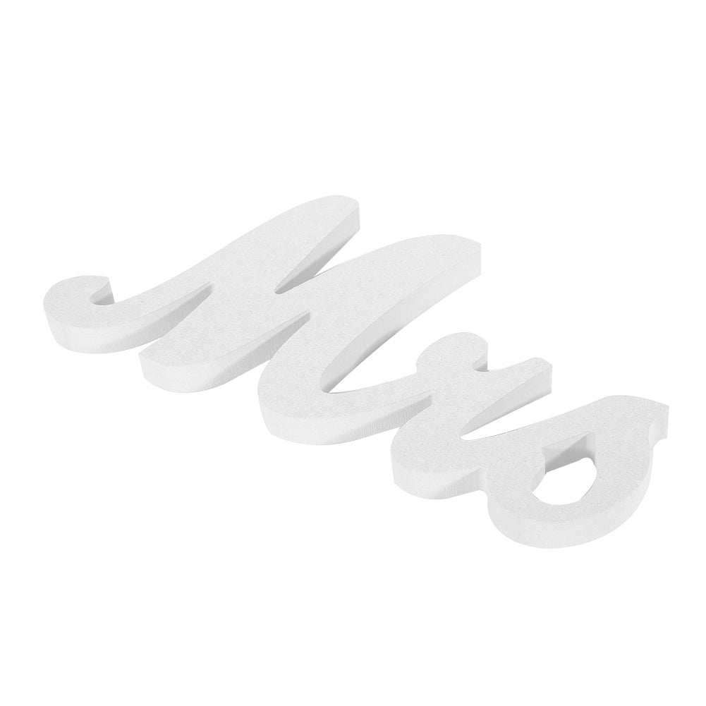 RONSHIN Wood Letters Mr Mrs Wedding Props Party Decoration White