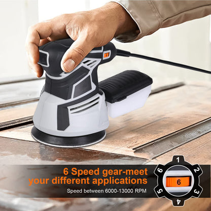 GARVEE 2.6A Random Orbital Sander 350W Orbital Sander