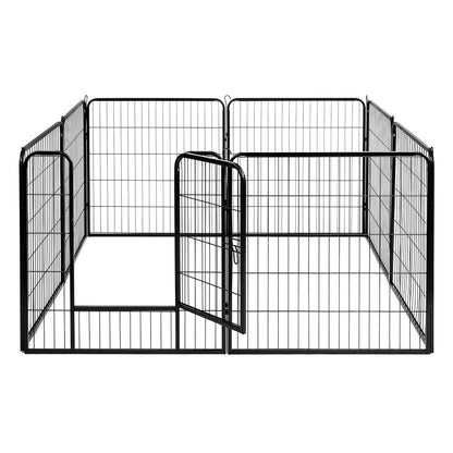 BEESCLOVER 8 Panel 31.5 inches Foldable Pet Playpen Heavy Duty Metal Exercise Fence