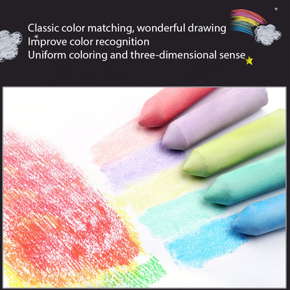 YIWA 20pcs Sidewalk Chalk 15 Colors Dust-free