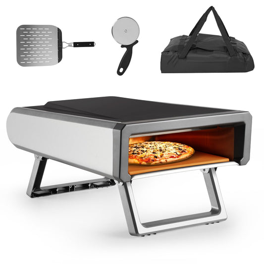 GARVEE Pizza Oven Gas Outdoor 12 Inch Portable Stainless Steel Propane Pizza Oven