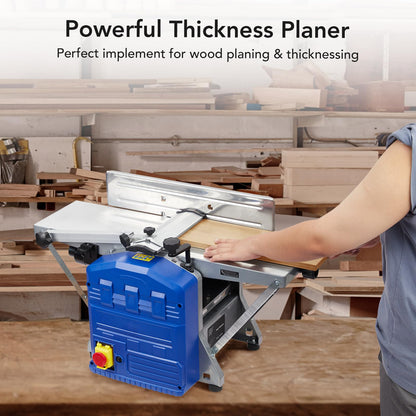 Garvee Power Benchtop Planer 1250W Powerful Benchtop Planer Worktable Thickness Planer