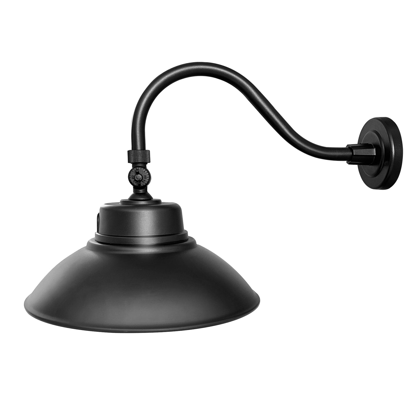 3800LM 42W Integrated LED Black Outdoor Gooseneck Barn Light Wall Sconce Dusk to Dawn