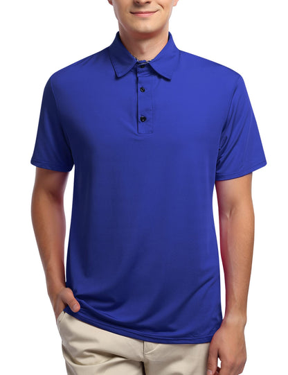 YESFASHION Men's Golf Polo Short Sleeve Collared Shirt