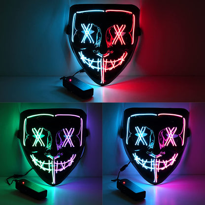 WHIZMAX 3PACK Halloween Scary Mask LED Mask